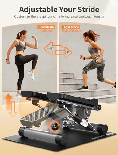 Mini Stepper with Resistance Band, Hydraulic Fitness Stepper Z5888