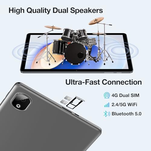 11 Inch Android Tablet with 9GB RAM 128GB ROM, 4G Cellular, Octa Core, 8000mAh O356