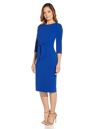 Knit Crepe Tie Waist Sheath S372707