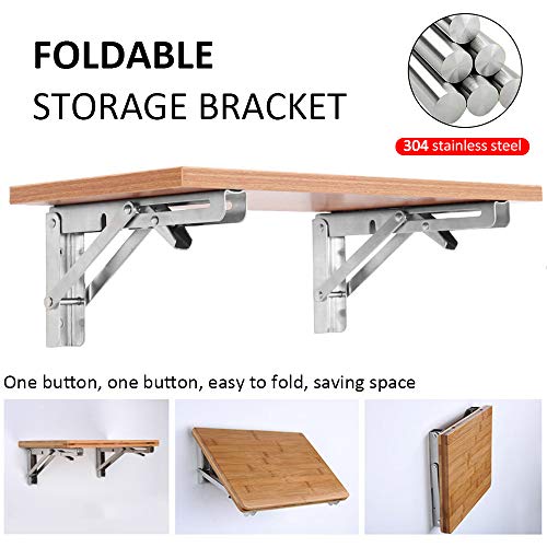 Folding Shelf Brackets Heavy Duty Stainless Steel Q463279