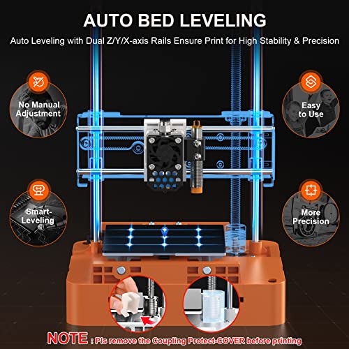 Mini 3D Printer, FDM 3D Printer, Fully Assembled Auto Leveling, Resume Printing, Removable Flexible Magnetic Build Plate Z794734