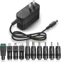 5V 1A AC Adapter Power Supply with 10 Interchangeable Jacks E60043