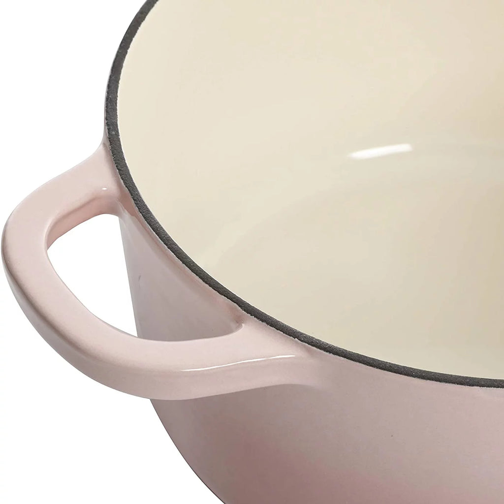 Blush Pink 5 Quart Enamel Cast Iron Dutch Oven R9738