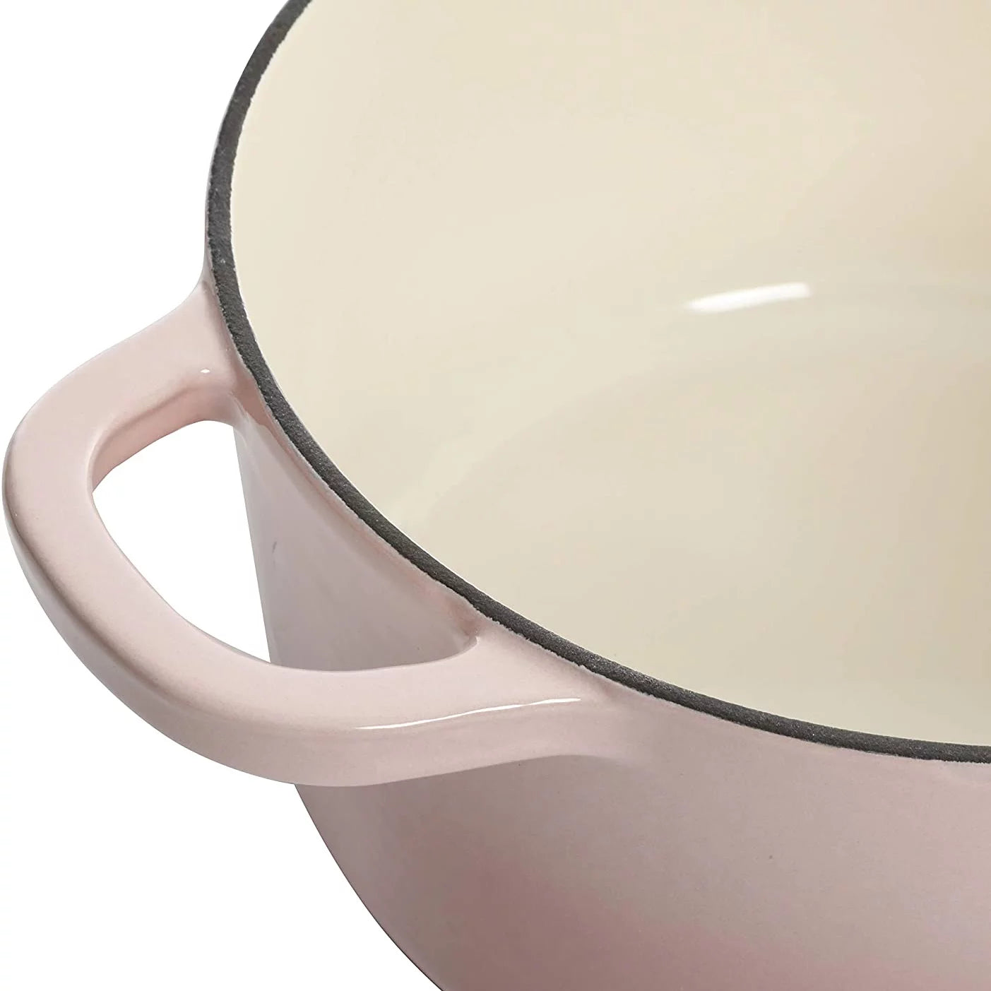 Blush Pink 5 Quart Enamel Cast Iron Dutch Oven R9738
