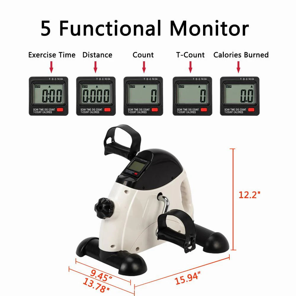 White Portable Mini Cycle Pedal Exerciser M1427