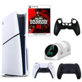 PlayStation 5 Slim Console with Black DualSense Controller, Dual Charging Dock and Silicone Sleeve X747