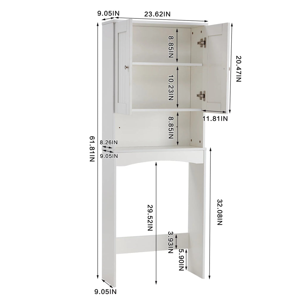 White Bathroom Shelf Over The Toilet Cabinet Organizer A85201