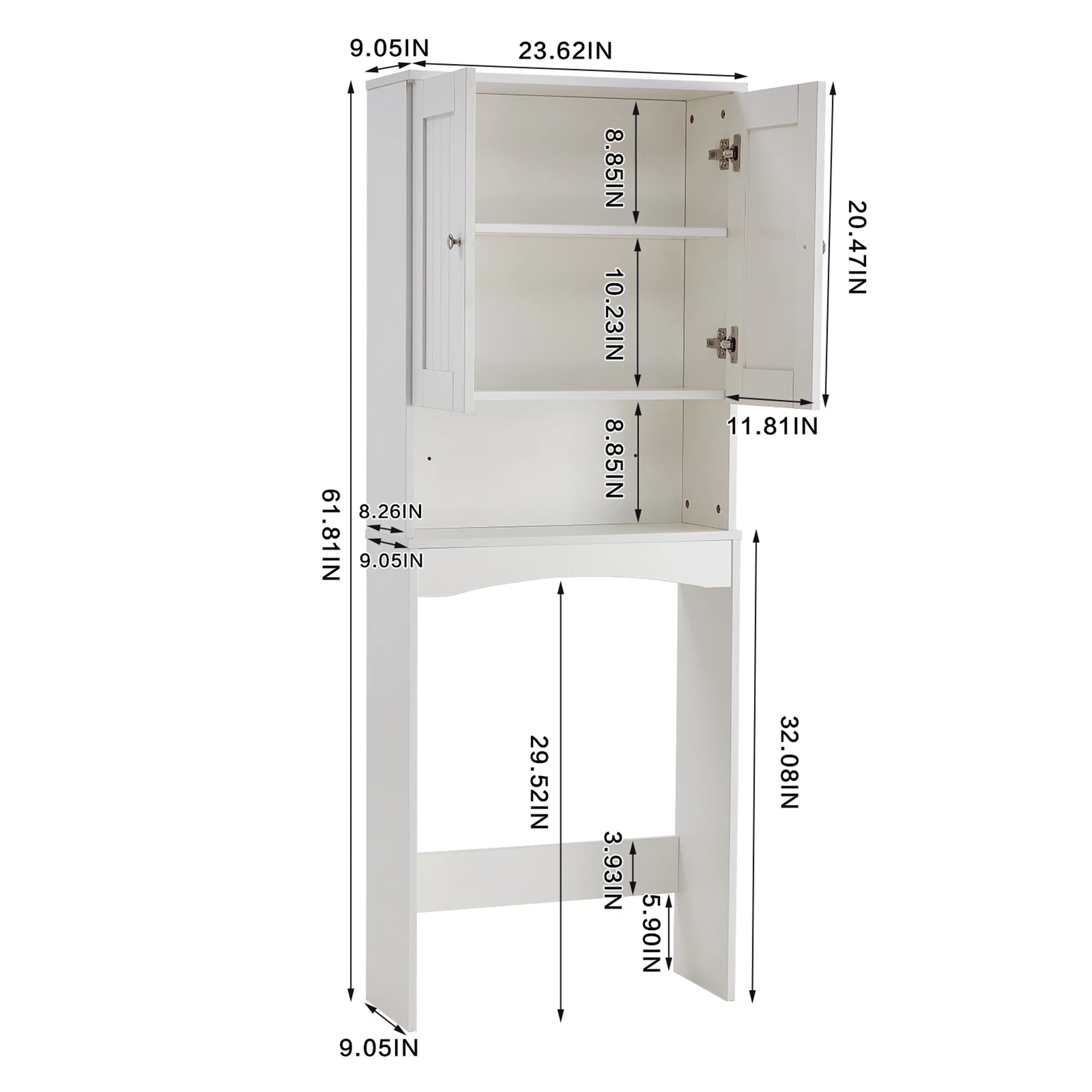 White Bathroom Shelf Over The Toilet Cabinet Organizer A85201
