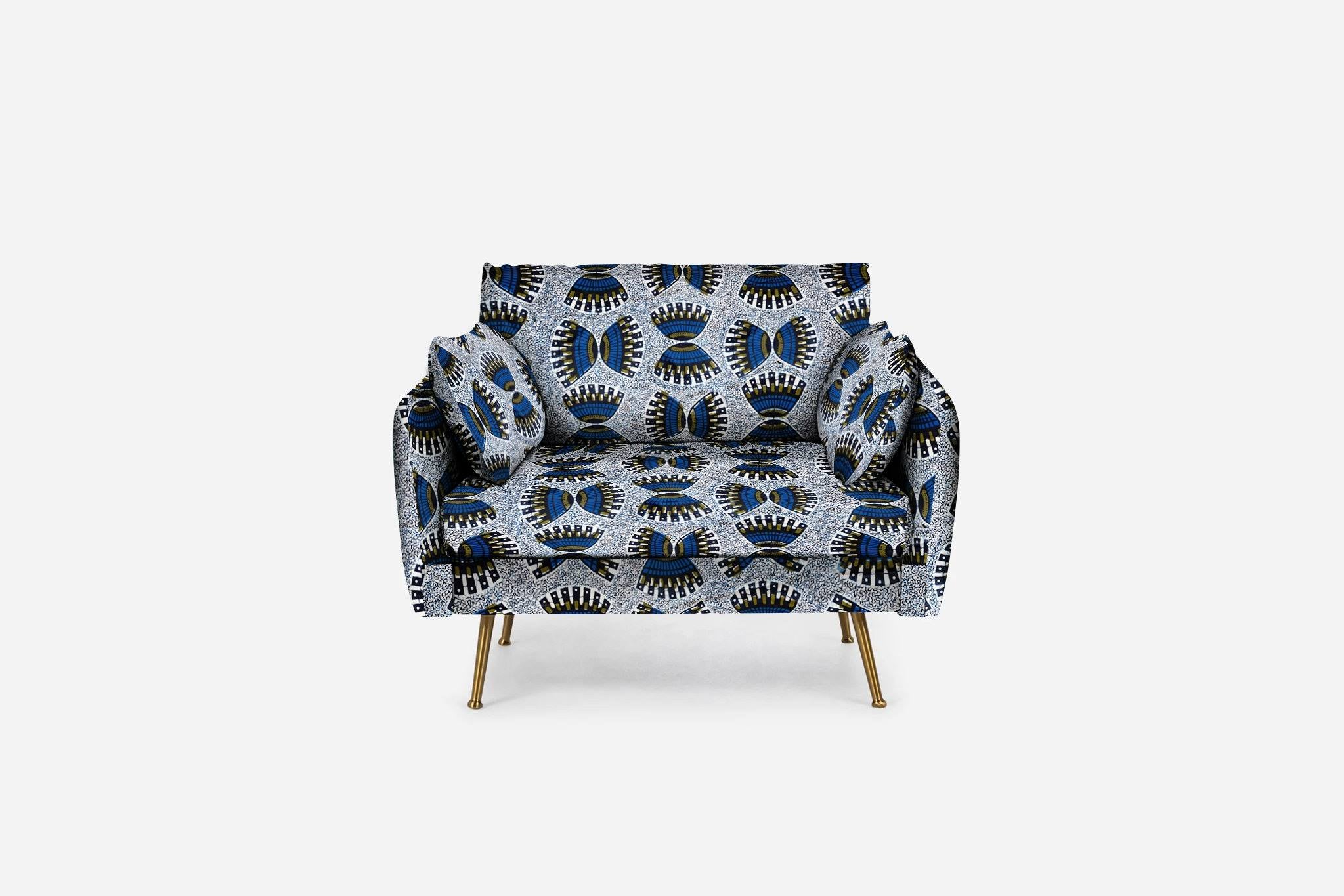 Modern Armchair Velvet Gold K98741