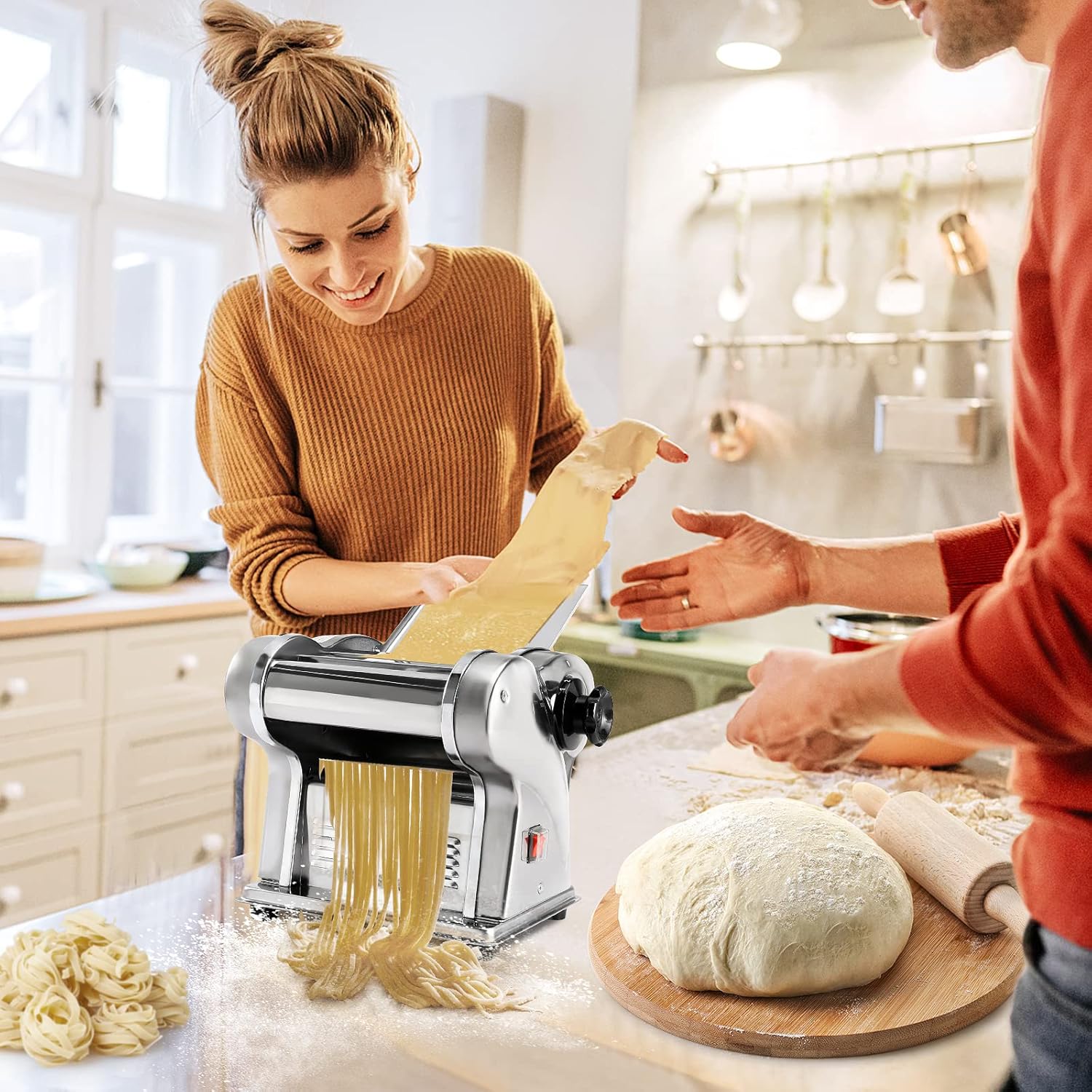 Electric Pasta Maker Noodle Maker Machine Stainless Steel 135W F183819