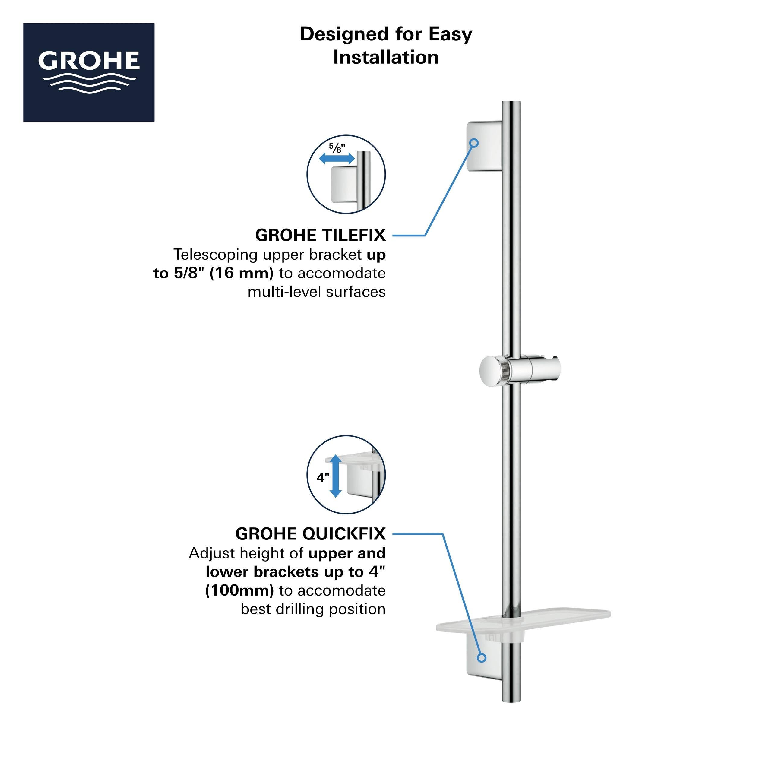 Starlight Chrome Shower Slide Bar S235113
