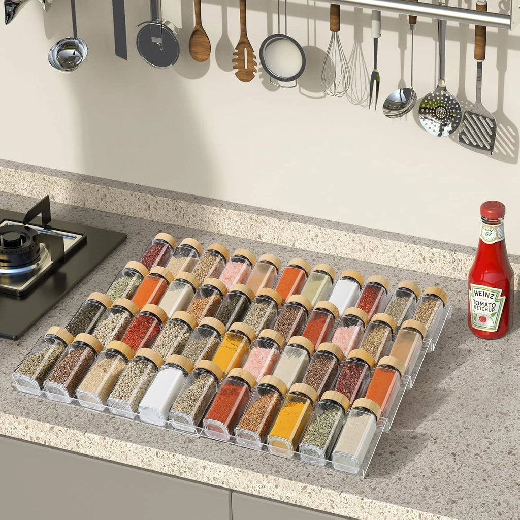 Acrylic 4 Tier Spice Drawer Organizer Rack M559858