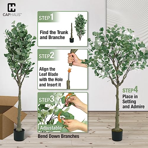 Artificial Olive Tree Faux Potted Topiary Tree 5 Feet with Dried Moss J2483