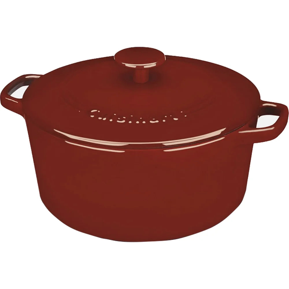 Enameled Cast Iron 5 Qt Round Covered Casserole C18348