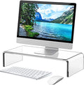 White Clear Acrylic Monitor Stand I180531
