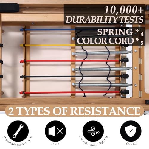 Adjustable Resistance Pilates Reformer with Jumpboard W725536