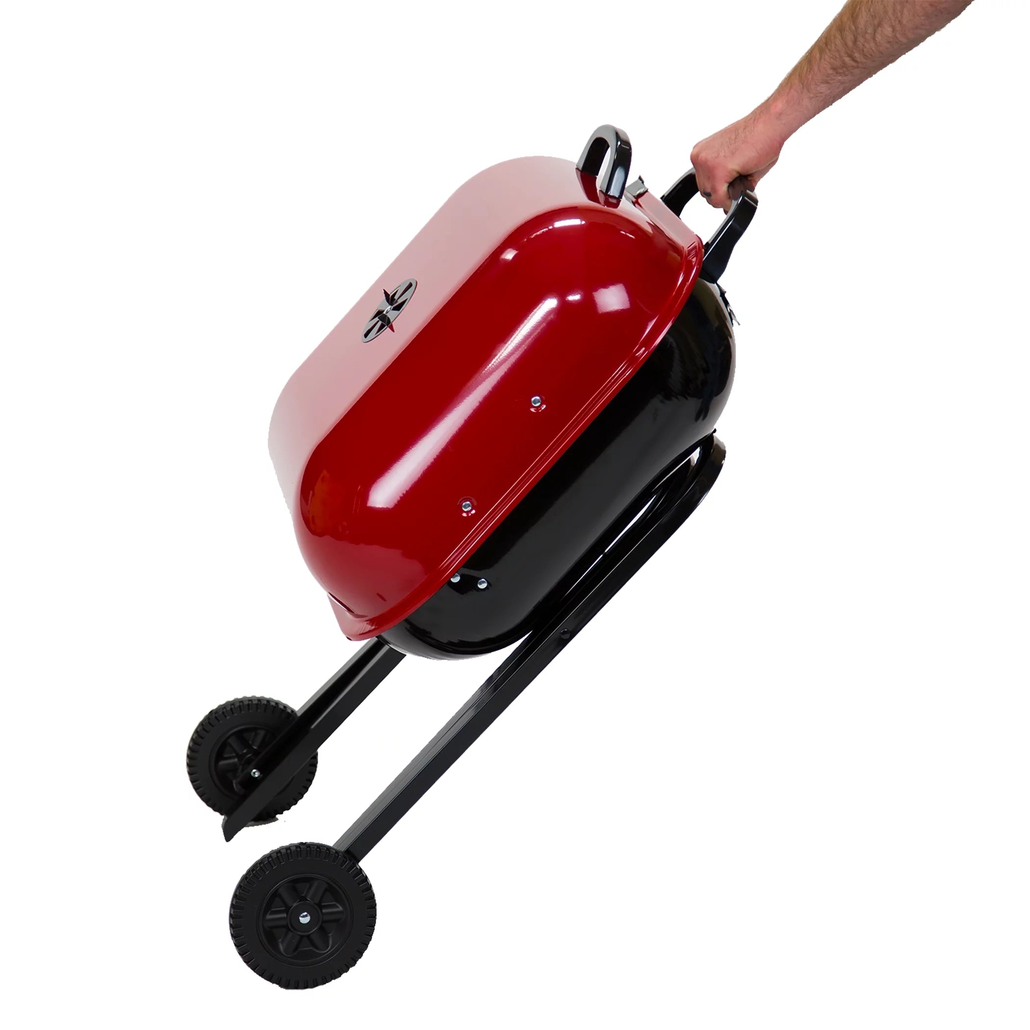 Red Portable Steel Charcoal Grill S4005