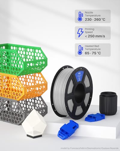 Black PETG Filament 1.75mm 2KG 2 Spool V3968