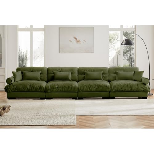 130" Modular Sectional Sofa with Movable Ottoman Q88443