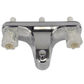 8 inch Chrome 2-Handle Tub Shower Faucet with Clear Acrylic Handles O1380