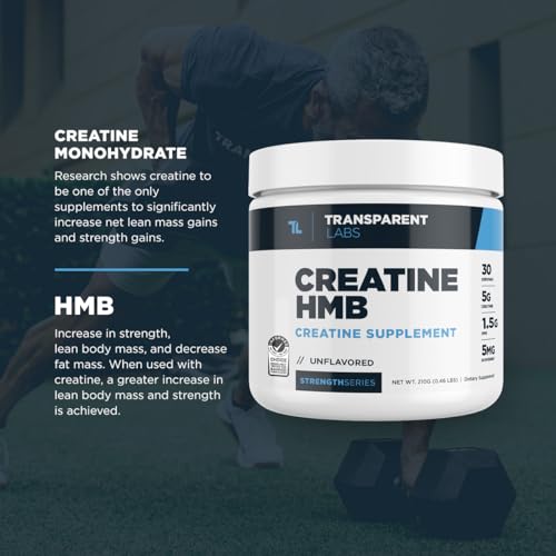 Creatine Monohydrate Powder with HMB, 30 Servings, Unflavored X14043