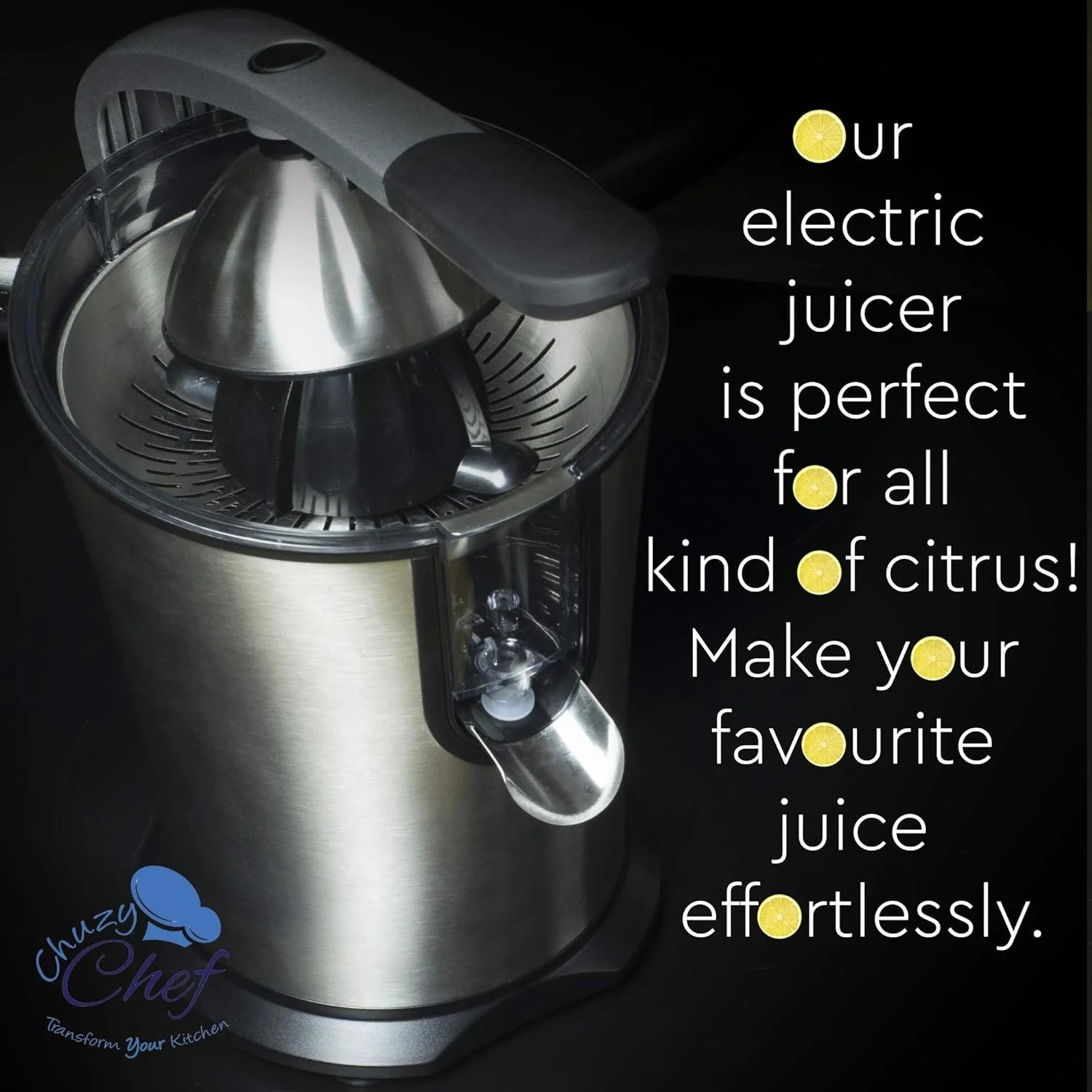 Stainless Steel Electric Citrus Juicer with Anti-Drip Citrus Press A70117