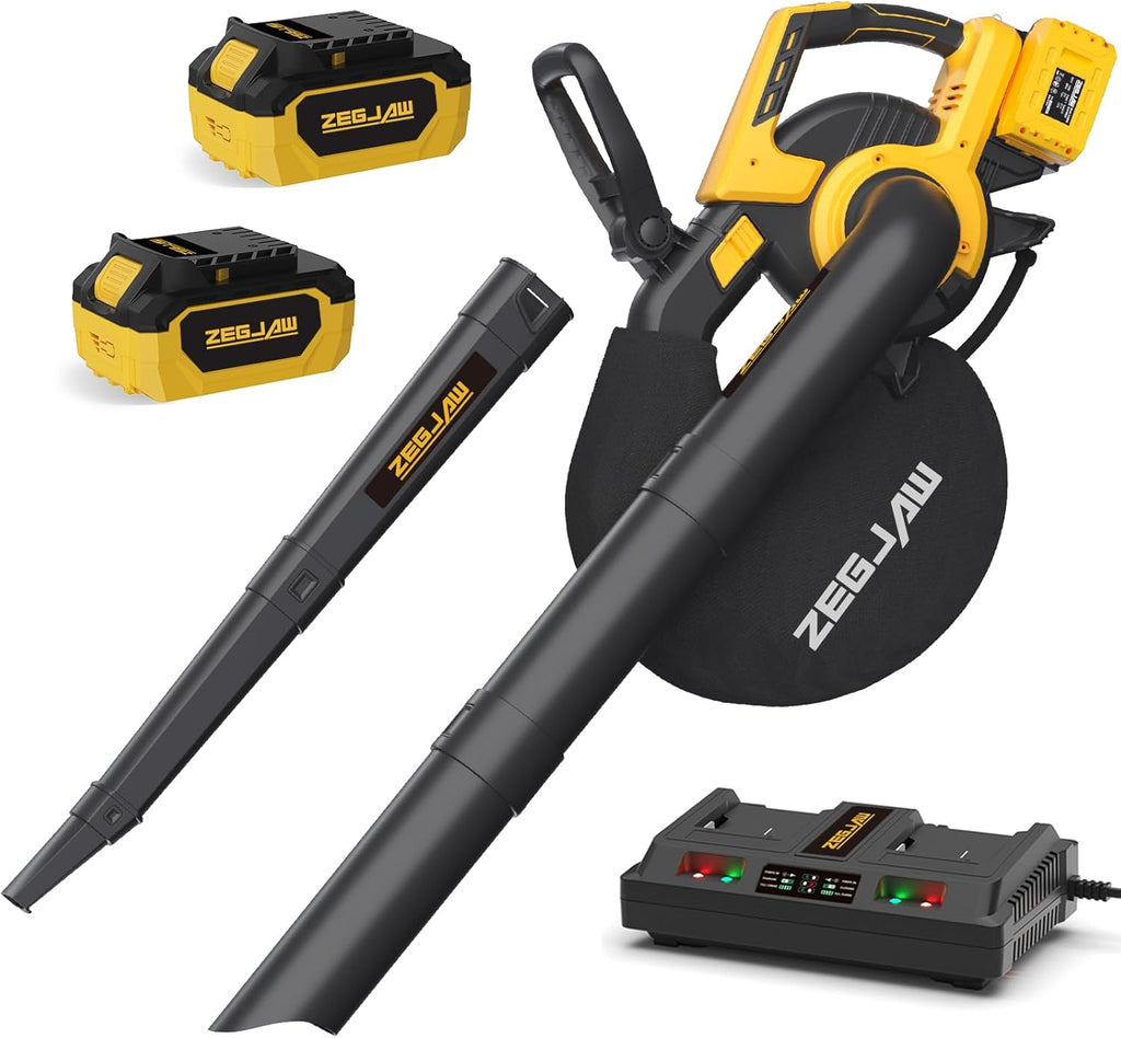 40V 330CFM Cordless Leaf Blower & Vacuum with 2x4.0Ah Battery & Charger S3009