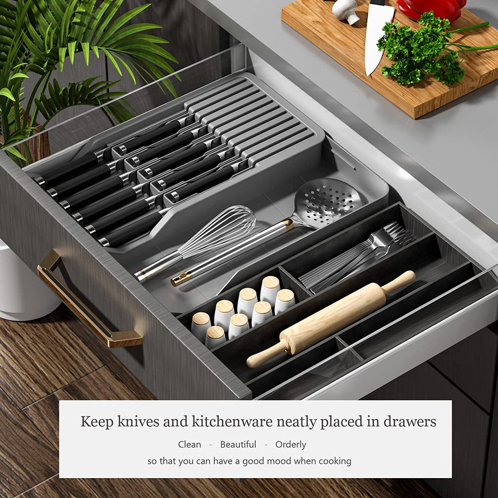 Plastic In Drawer Knife Block Holder for 11 Knives A2069