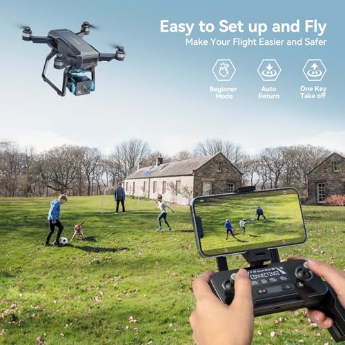 6K UHD Camera Drone with 3-Axis Brushless Gimbal and GPS Smart Control F375428