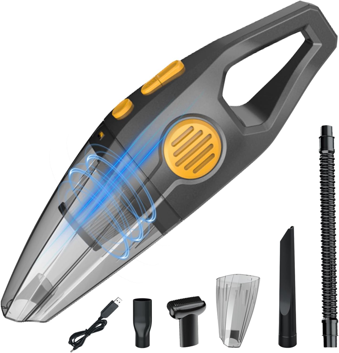 Cordless Rechargeable Portable Vacuum (Gray & Black) T723