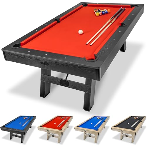 7 ft Pool Table with Wood Finish V481608