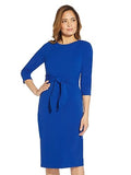 Knit Crepe Tie Waist Sheath S372707