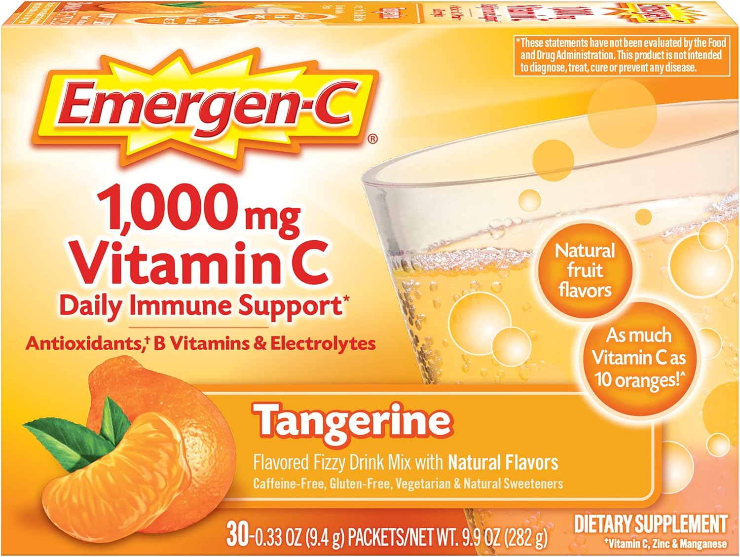 Tangerine Flavor Vitamin C Powder, 1000mg, 30 Count X55149