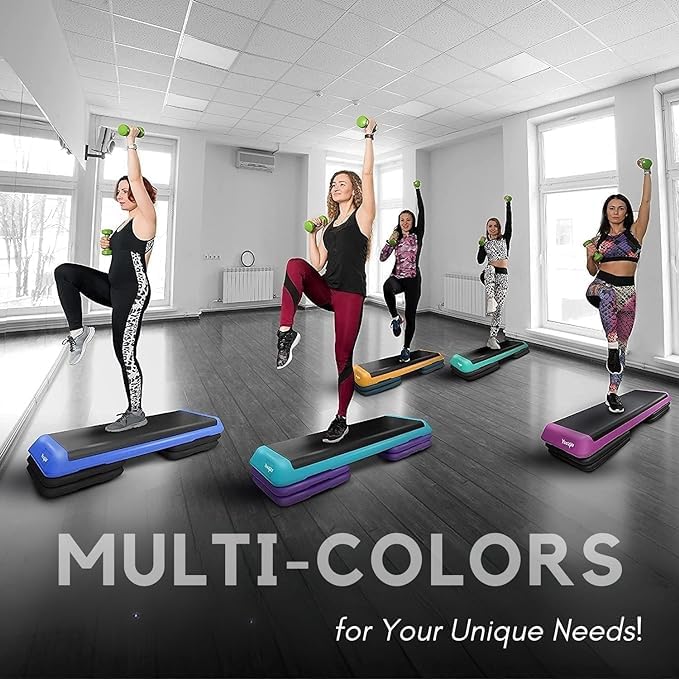 Adjustable Aerobic Exercise Step Platform with 4 Risers W230778