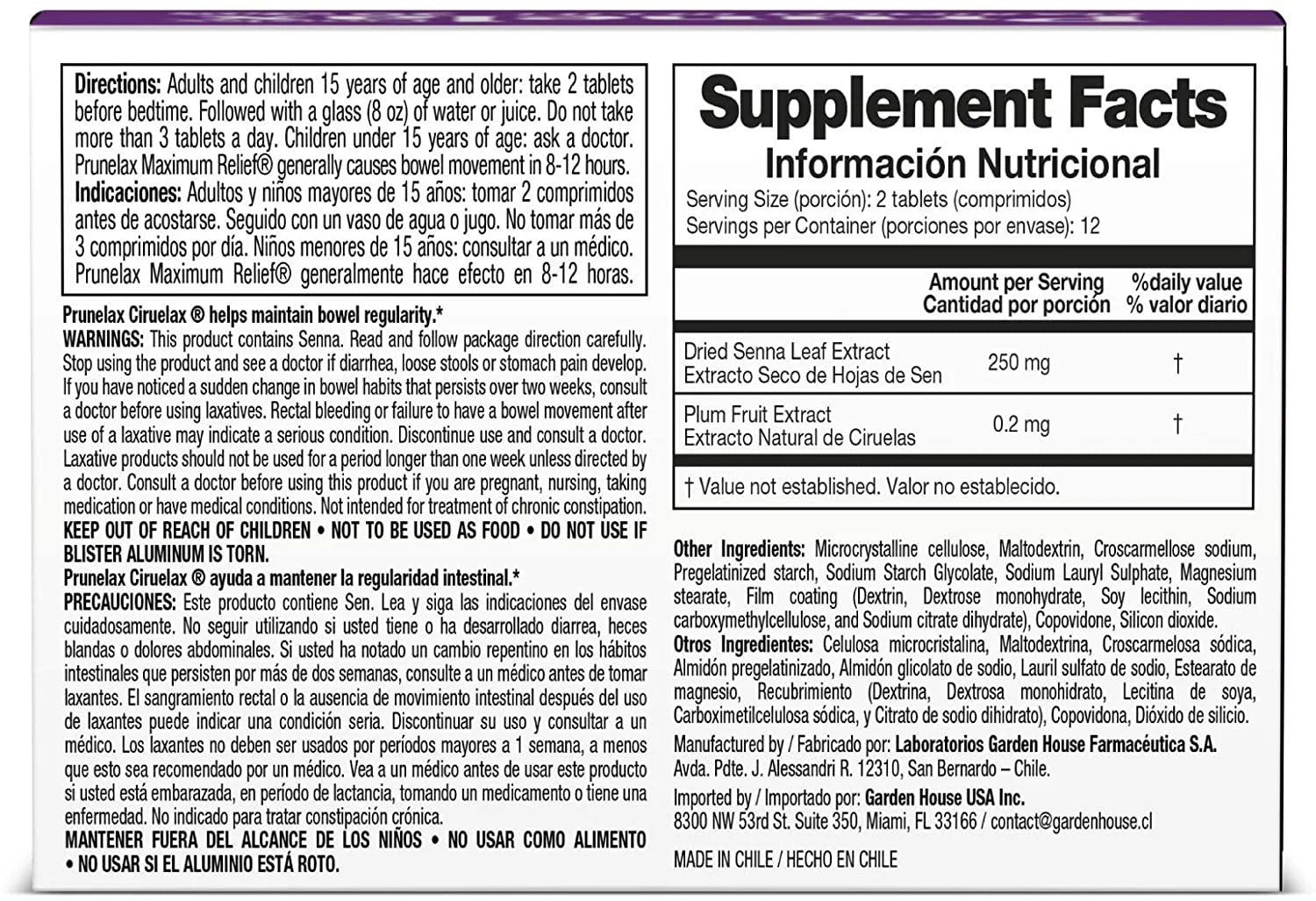 Natural Laxative Tablets 24 ea (Pack of 6) F4040