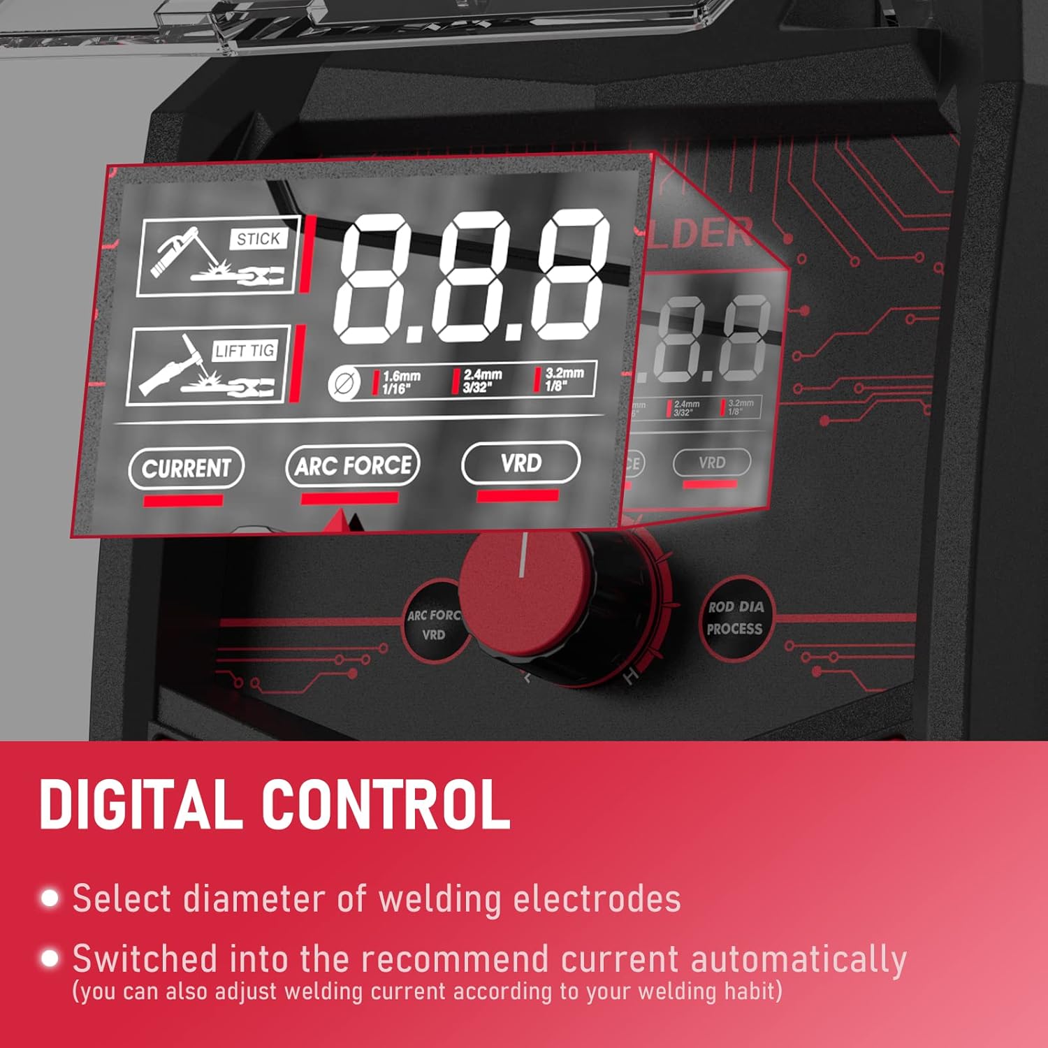 160Amp ARC Welder Machine with Synergic Control A994458