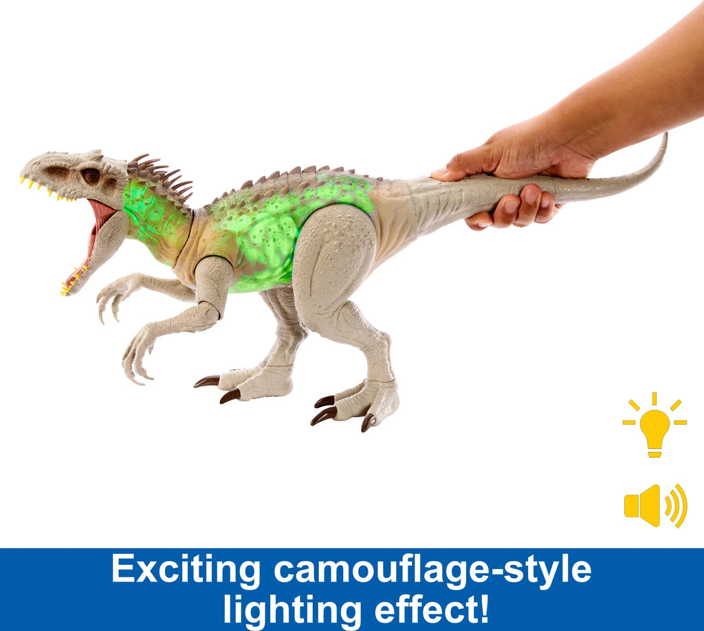 Camouflage Indominus Rex Dinosaur Action Figure with Lights, Sound & Motion P1292