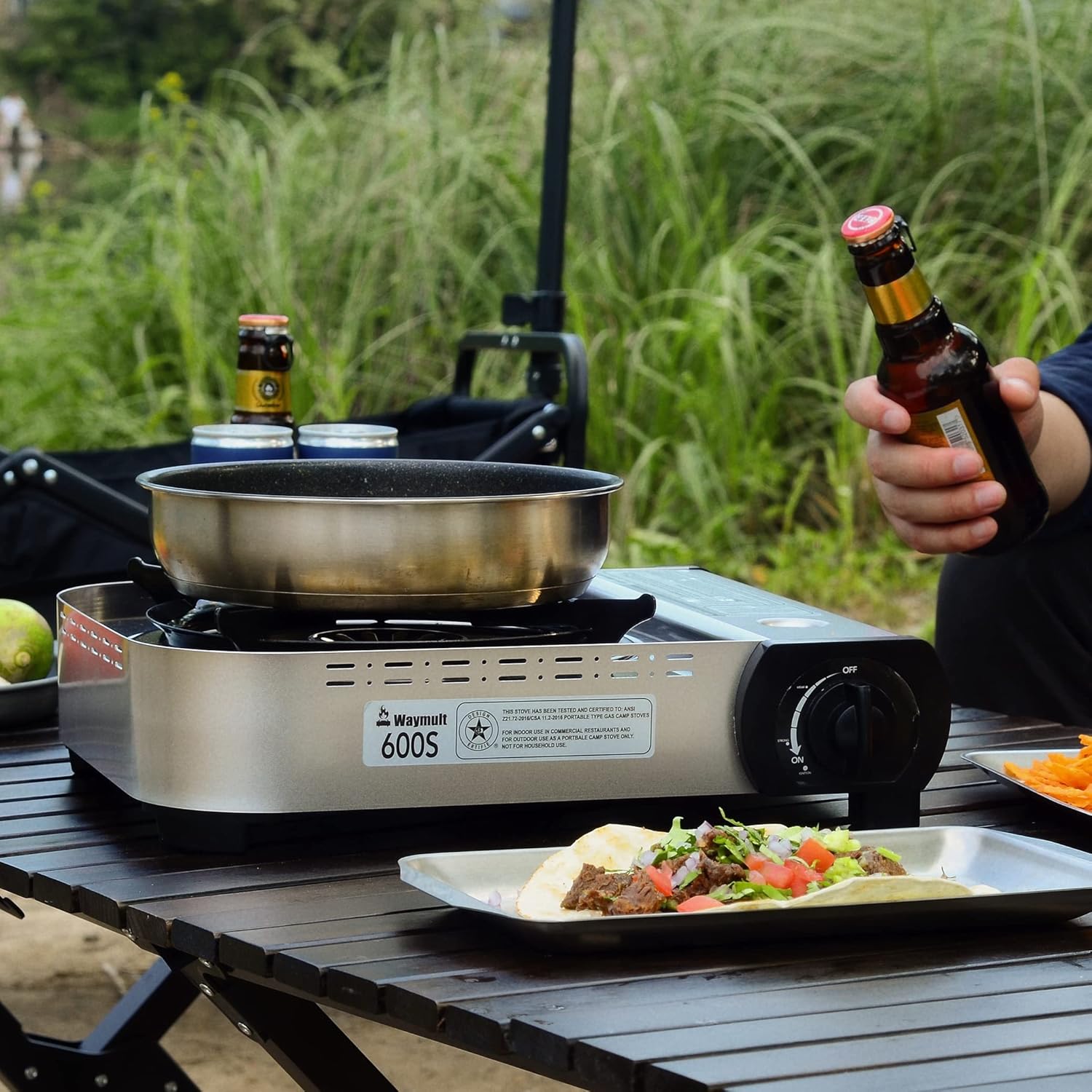 Portable Butane Stove Single Burner with Carrying Case J781993