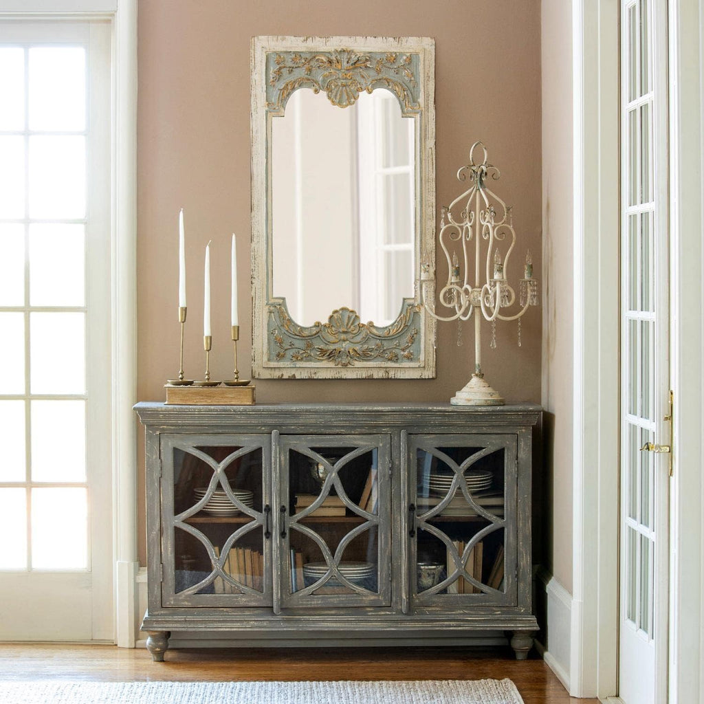 Carved Wood Mirror Y56551