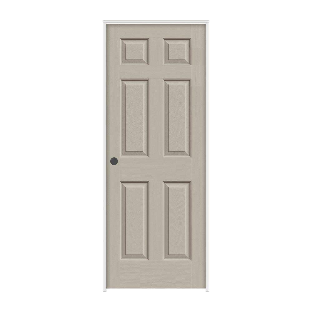 30 in. x 80 in. Desert Sand Painted Right-Hand Textured Molded Composite MDF Single Prehung Interior Door Z405676