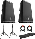 12 2-Way 1000W Bluetooth Powered Loudspeaker with Steel Speaker Stand and XLR Cable F172