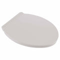 White Slow-Close Round Closed Front Toilet Seat D889