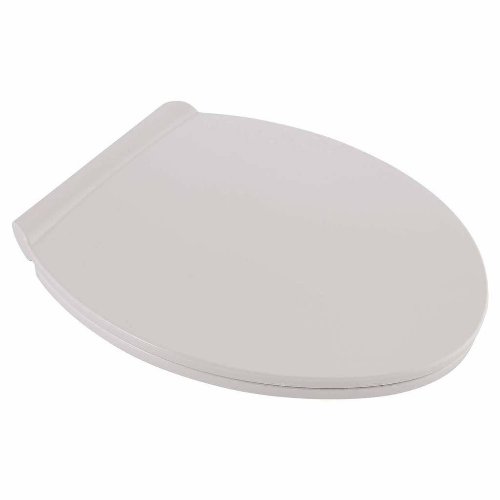 White Slow-Close Round Closed Front Toilet Seat D889