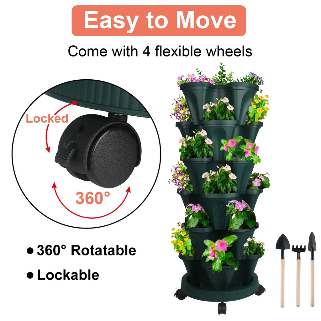 4 Tier Stackable Garden Planter E212