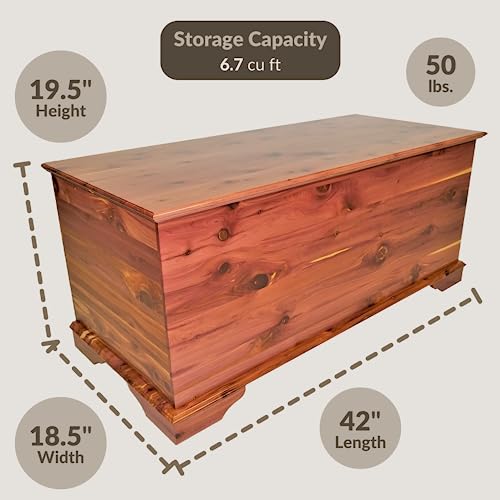42" Aromatic Red Cedar Hope Chest Storage Trunk J345906