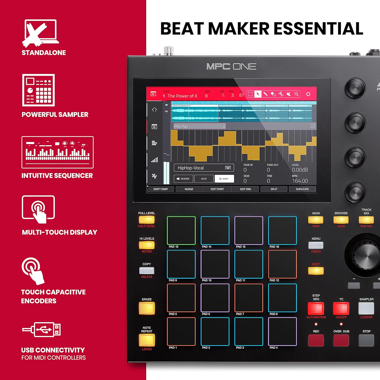 Drum Machine, Sampler & MIDI Controller with Beat Pads U985