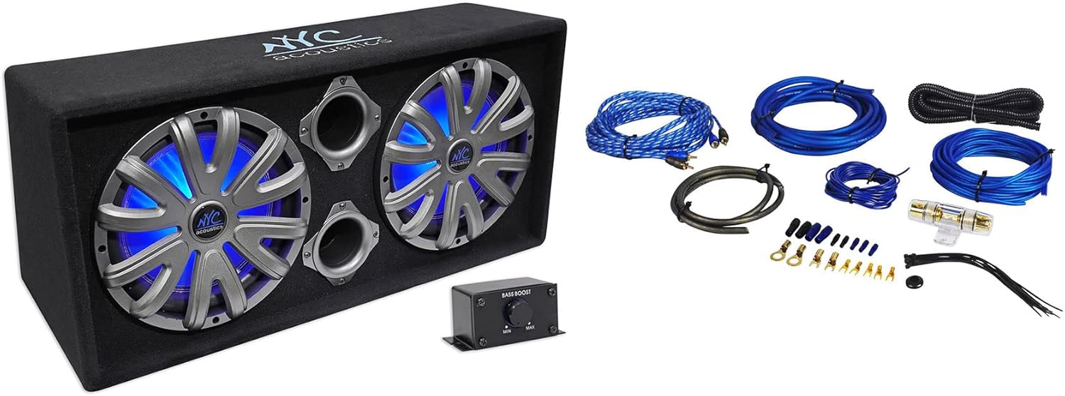 Dual 12" 1800w Powered Car Subwoofer System U15083