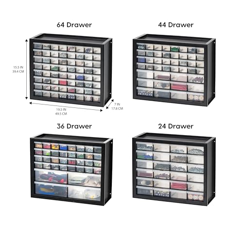 44-Drawer Black Hardware Storage Cabinet P489391