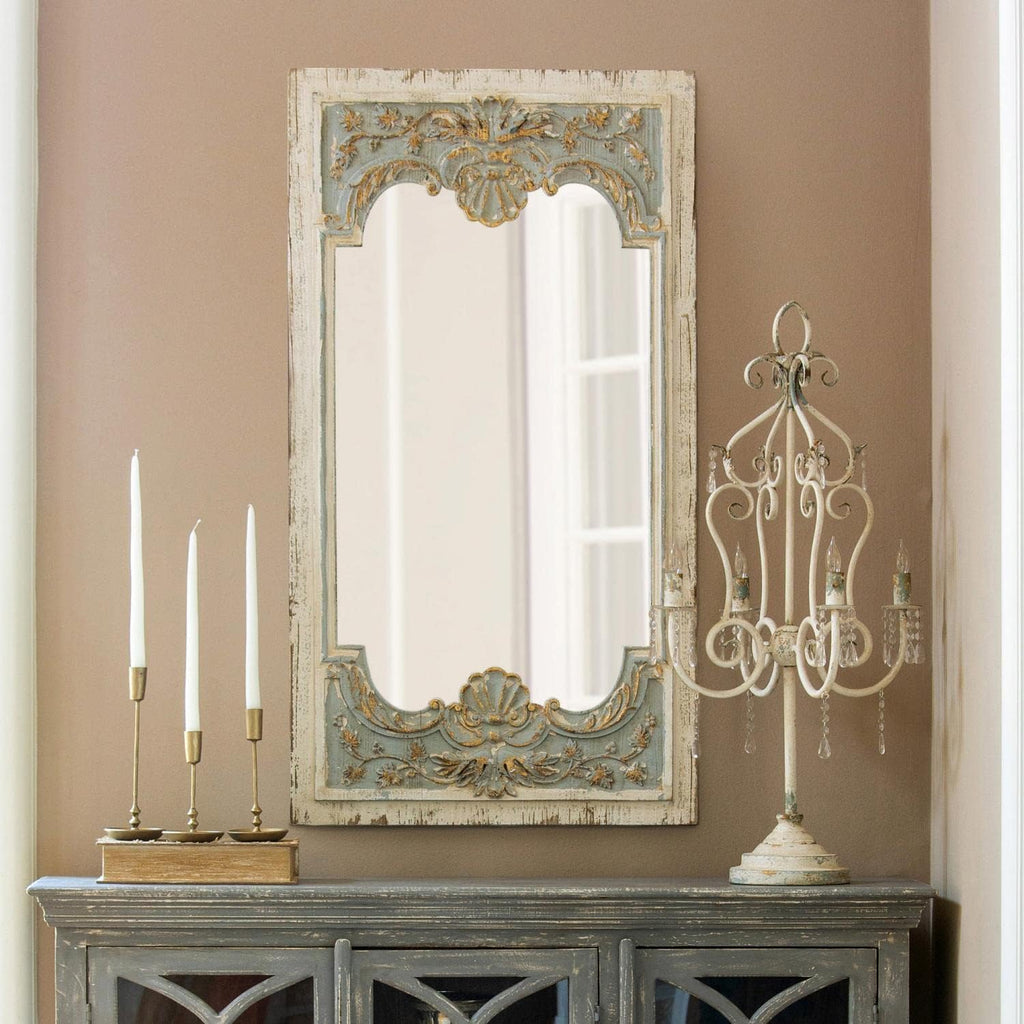Carved Wood Mirror Y56551
