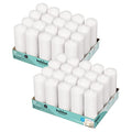 Set of 20 White Unscented Pillar Candles F992